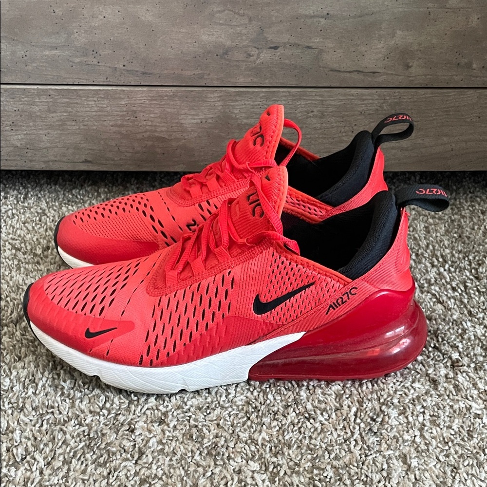 Nike Air Max 270 Bright Red with Black Accents